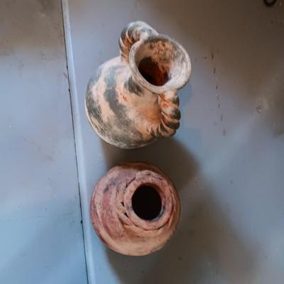 2 CLAY POTS