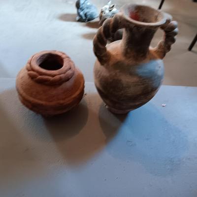 2 CLAY POTS