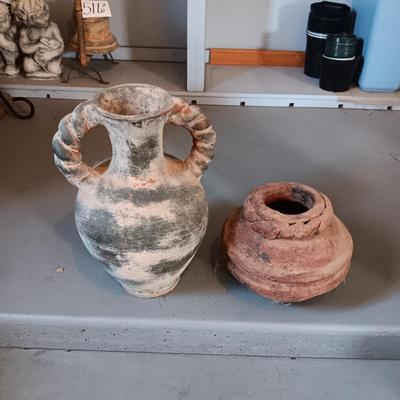 2 CLAY POTS