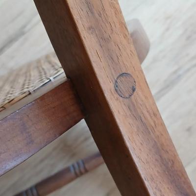 Antique side chairs - cane seats - 1 fiddle back spindle legs - one spindle back with ornate carving
