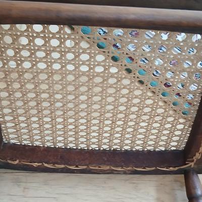 Antique side chairs - cane seats - 1 fiddle back spindle legs - one spindle back with ornate carving