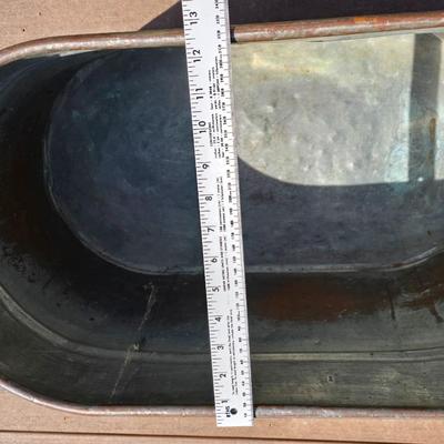 Vintage Copper Boiler Tub With Wooden Handles