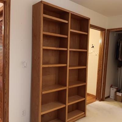 DOUBLE BOOKCASE WITH ADJUSTABLE SHELVES