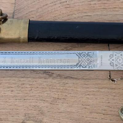 Hilborn-Hamburger Inc New York. made in Solingeb Germany Navy USN Officer's Dress Sword with Sheath