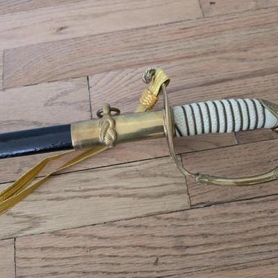 Hilborn-Hamburger Inc New York. made in Solingeb Germany Navy USN Officer's Dress Sword with Sheath