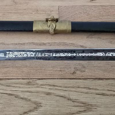 Hilborn-Hamburger Inc New York. made in Solingeb Germany Navy USN Officer's Dress Sword with Sheath