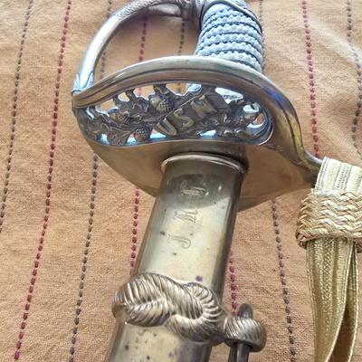 Hilborn-Hamburger Inc New York. made in Solingeb Germany Navy USN Officer's Dress Sword with Sheath
