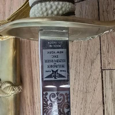 Hilborn-Hamburger Inc New York. made in Solingeb Germany Navy USN Officer's Dress Sword with Sheath
