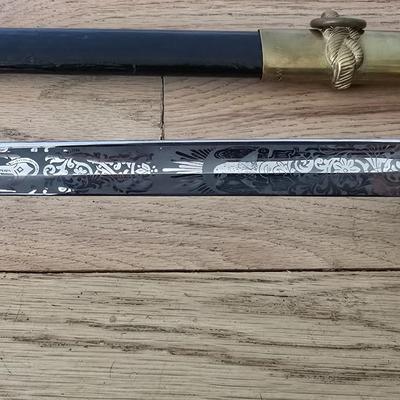 Hilborn-Hamburger Inc New York. made in Solingeb Germany Navy USN Officer's Dress Sword with Sheath