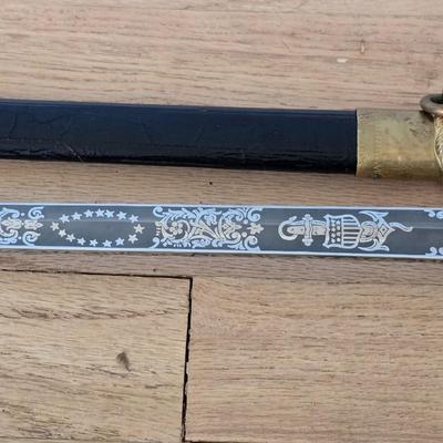 Hilborn-Hamburger Inc New York. made in Solingeb Germany Navy USN Officer's Dress Sword with Sheath