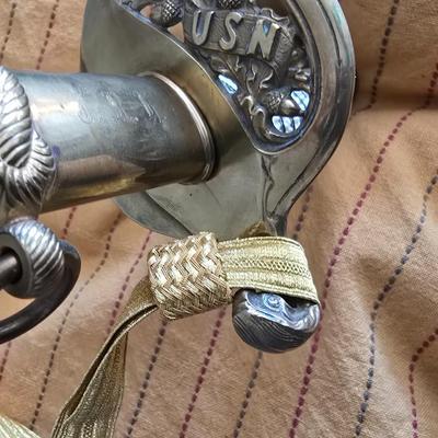 Hilborn-Hamburger Inc New York. made in Solingeb Germany Navy USN Officer's Dress Sword with Sheath