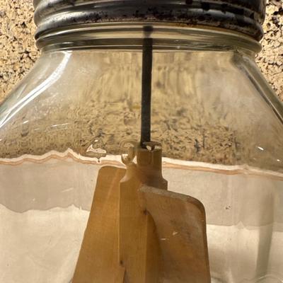 Glass 4 quart jar butter churn