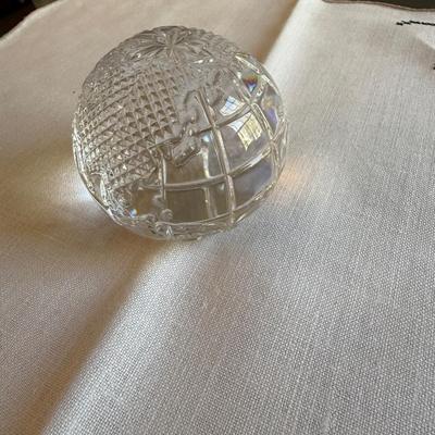 Waterford globe paperweight
