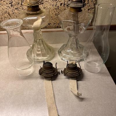 Vintage Oil lamps set of 2