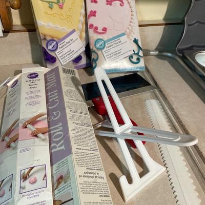 Tote with cake baking items