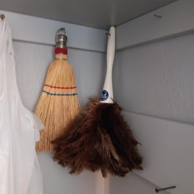 FULLER MINI MAID VACUUM AND OTHER HOUSEHOLD CLEANING ITEMS