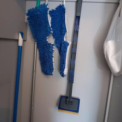 FULLER MINI MAID VACUUM AND OTHER HOUSEHOLD CLEANING ITEMS
