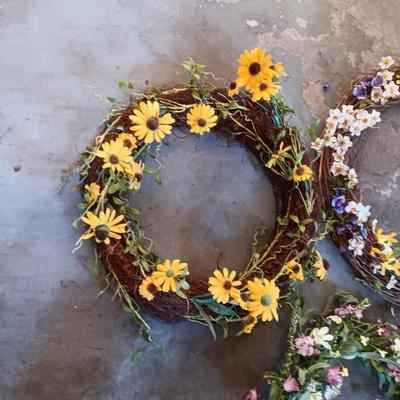 3 FLORAL WREATHS