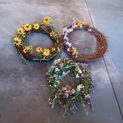 3 FLORAL WREATHS
