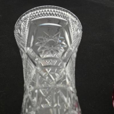 Vintage Stuart Crystal Vase 7" tall