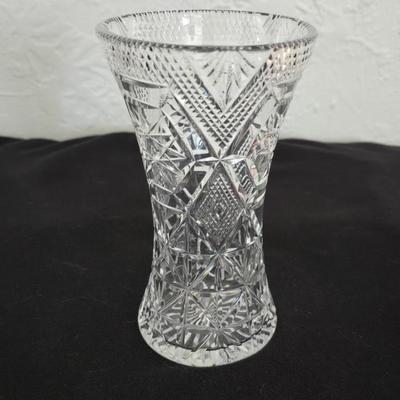 Vintage Stuart Crystal Vase 7" tall