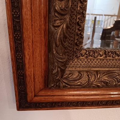VERY ORNATE FRAMED WALL MIRROR