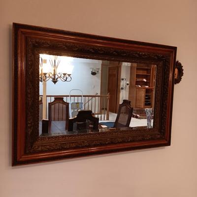VERY ORNATE FRAMED WALL MIRROR