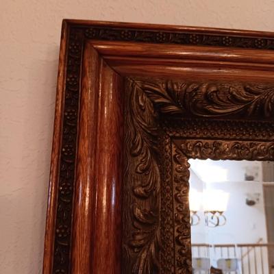 VERY ORNATE FRAMED WALL MIRROR