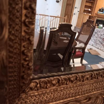 VERY ORNATE FRAMED WALL MIRROR