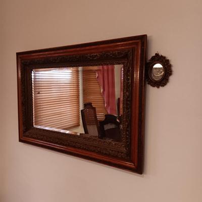 VERY ORNATE FRAMED WALL MIRROR