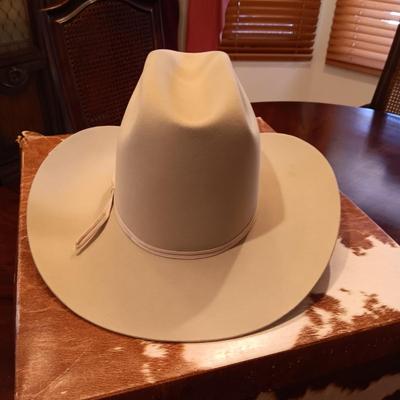 MEN'S RESISTOL 7X BEAVER FELT WESTERN STYLE HAT SIZE 6 7/8