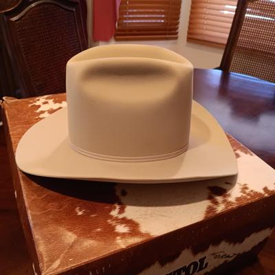 MEN'S RESISTOL 7X BEAVER FELT WESTERN STYLE HAT SIZE 6 7/8
