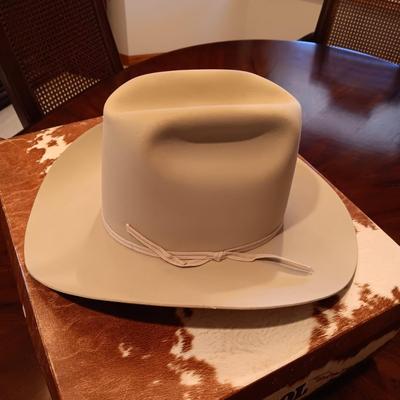 MEN'S RESISTOL 7X BEAVER FELT WESTERN STYLE HAT SIZE 6 7/8