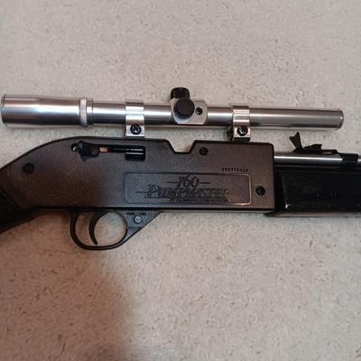 CROSMAN 760 PUMPMASTER BB GUN WITH SCOPE