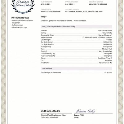 Natural Burma Red Ruby 10 cts Certified