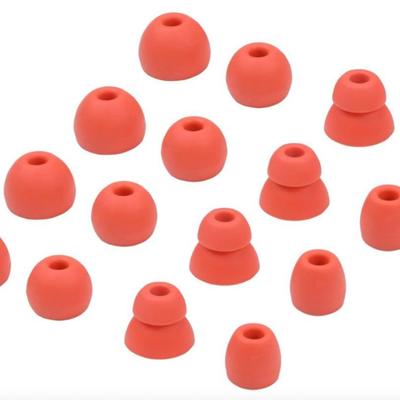 8-Pairs Replacement Silicone Eartips Earbuds Buds Set for Wireless Earphone Headphones in Red