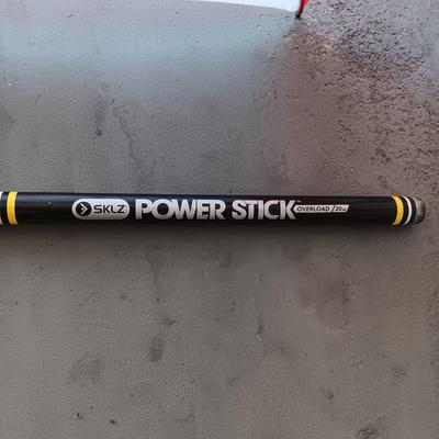 SKLZ POWER STICK OVERLOAD 30 oz BASEBALL BAT AND A COCA-COLA UMBRELLA