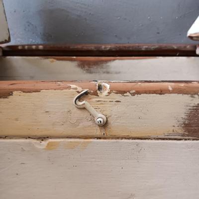 SHORTER ANTIQUE CABINET WITH A SHELF
