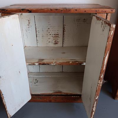 SHORTER ANTIQUE CABINET WITH A SHELF