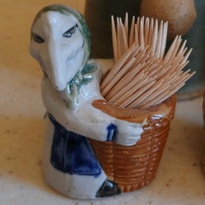 Cute - Spunky - and fun pottery pieces - Moose mug - Kitchen Witch - Elephant - and small vases