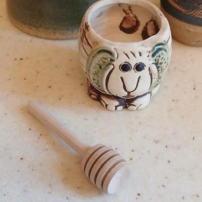 Cute - Spunky - and fun pottery pieces - Moose mug - Kitchen Witch - Elephant - and small vases