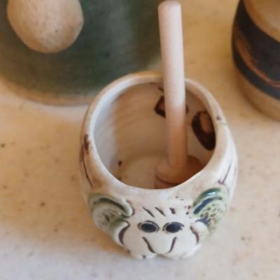 Cute - Spunky - and fun pottery pieces - Moose mug - Kitchen Witch - Elephant - and small vases