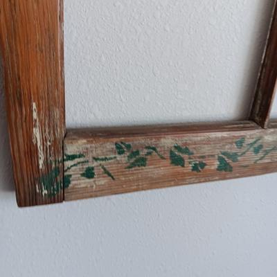 OLD REPURPOSED PANED WINDOW W/2 MIRRORS AND A WASHBOARD KEY HOLDER