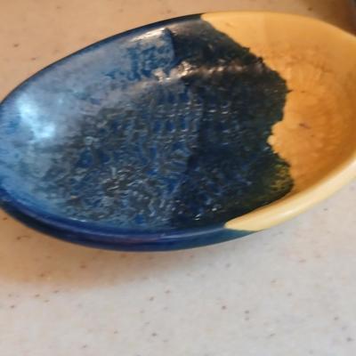 Two Signed Art Pottery Artisan Coffee Mugs - pottery soap dish - and a nice, glazed pottery mug perfect cups for coffee!