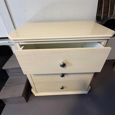 Cream three drawer chest