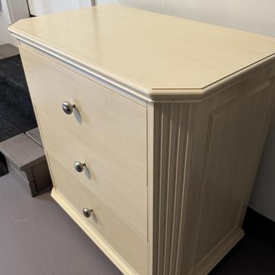 Cream three drawer chest