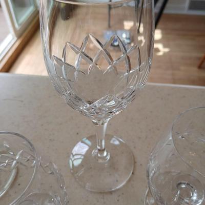 Crystal stemware - Champagne glasses - Stewart - with three candle holders 5 mixed stemware