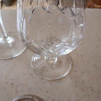 Crystal stemware - Champagne glasses - Stewart - with three candle holders 5 mixed stemware