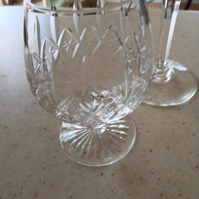 Crystal stemware - Champagne glasses - Stewart - with three candle holders 5 mixed stemware
