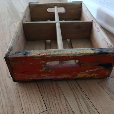 1969 Vintage Wood Coca-Cola Crate Chattanooga 4 Divider 6 Pack Carrier Great condition for age!!